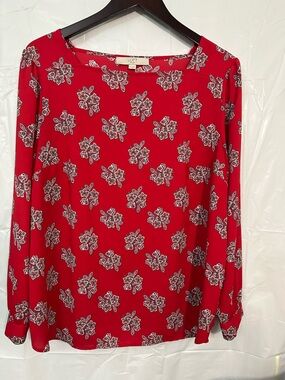 Loft Bouquet Square Neck Blouse